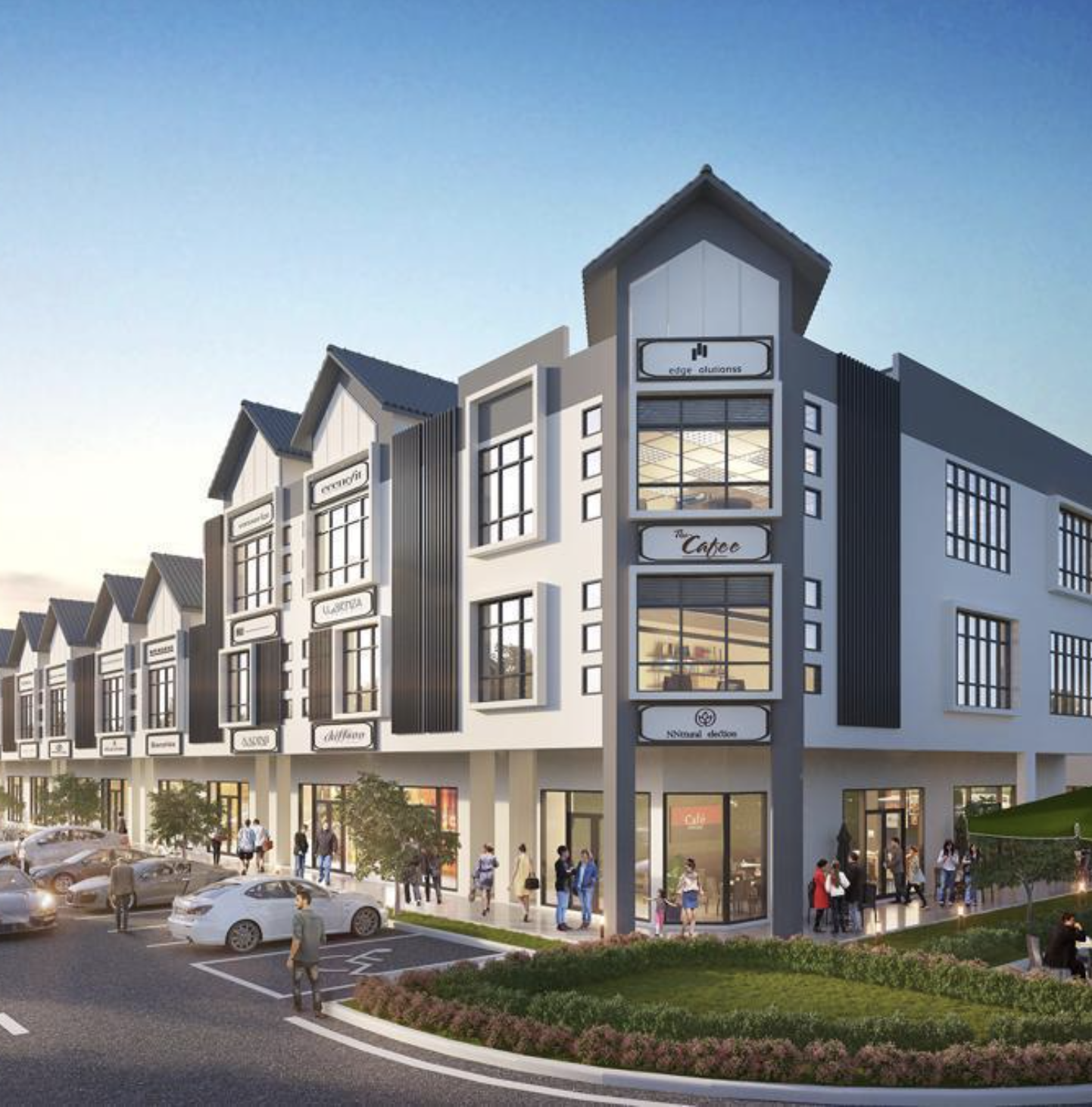 New-wave shoplots in a modern and chic district